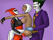 Famous toon hero Batman with girlfriends Batgirl and Catwoman hard sex