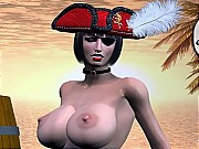 Lusty pirate girls are playing lesbian games on a wild island