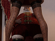 Santa bangs a sexy 3D elf in her stockings