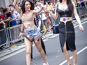 Lots of fun in London at the Parade with girls and tgirls