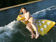 Awesome babe Alisa G White bathes naked