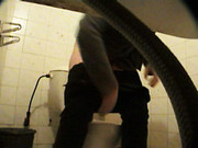 Kinky older babe just arrived in a public WC and is absolutely ready to use it
