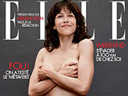 Sophie Marceau sexy and topless for Elle, France - March 2022