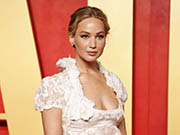 Jennifer Lawrence sexy at 2024 Vanity Fair Oscar Party in Beverly Hills