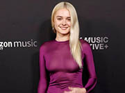 Charlotte Lawrence see through to nipples at Recording Academy Honors presented