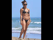 Eva Longoria sexy in bikini on a beach in Marbella
