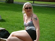 Amateur flashing blonde Donnas voyeur tit exposure and outdoor babes public tits