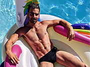 Male model Nyle Dimarco looking gorgeous in speedos. Nice work mate!!!
