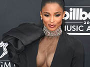 Ciara deep sexy cleavage at 2019 Billboard Music Awards in Las Vegas